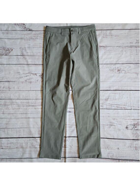 Lululemon Commission Pant Slim Warpstreme Grey Sage Mens 31 Active Casual
